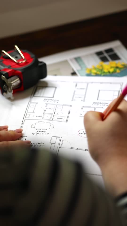 Measuring and marking a floor plan